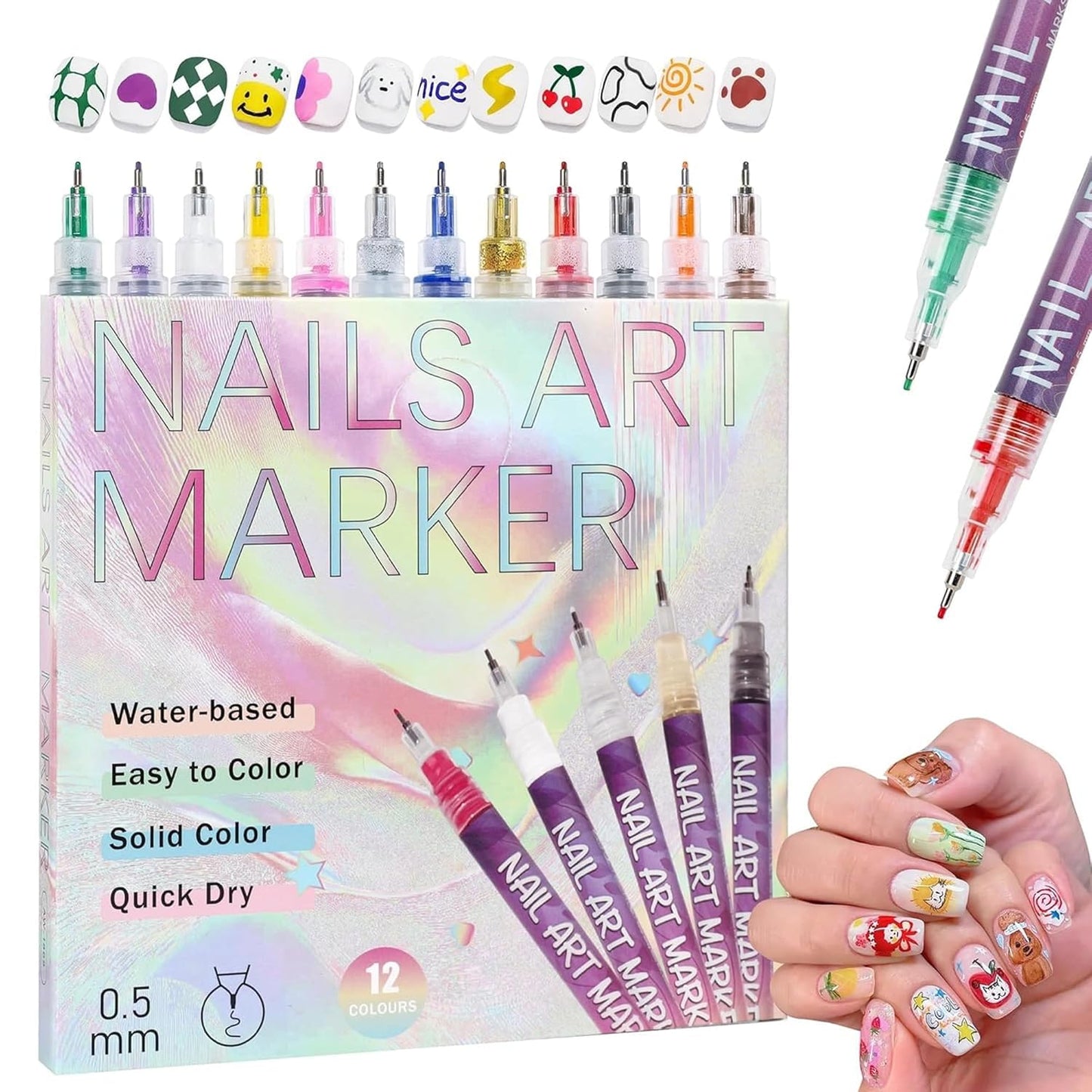 Colorful DIY Nail Art Pens