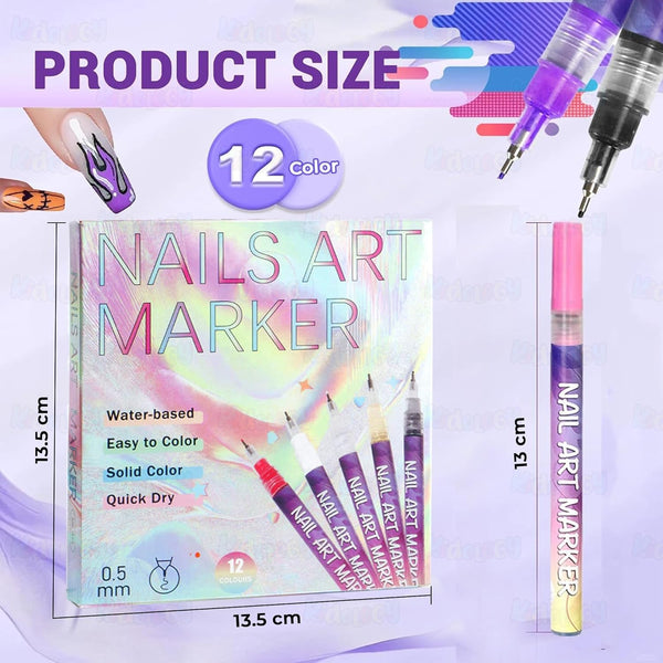 Colorful DIY Nail Art Pens