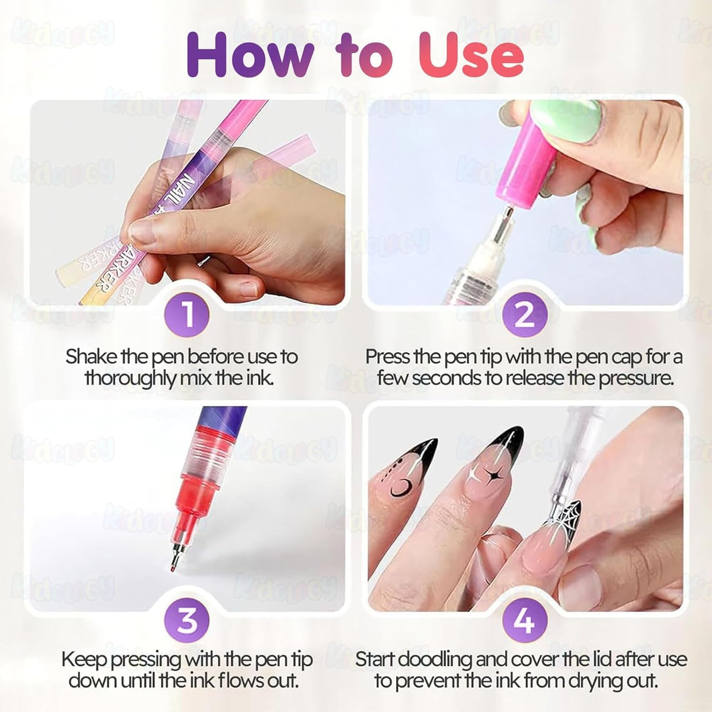 Colorful DIY Nail Art Pens