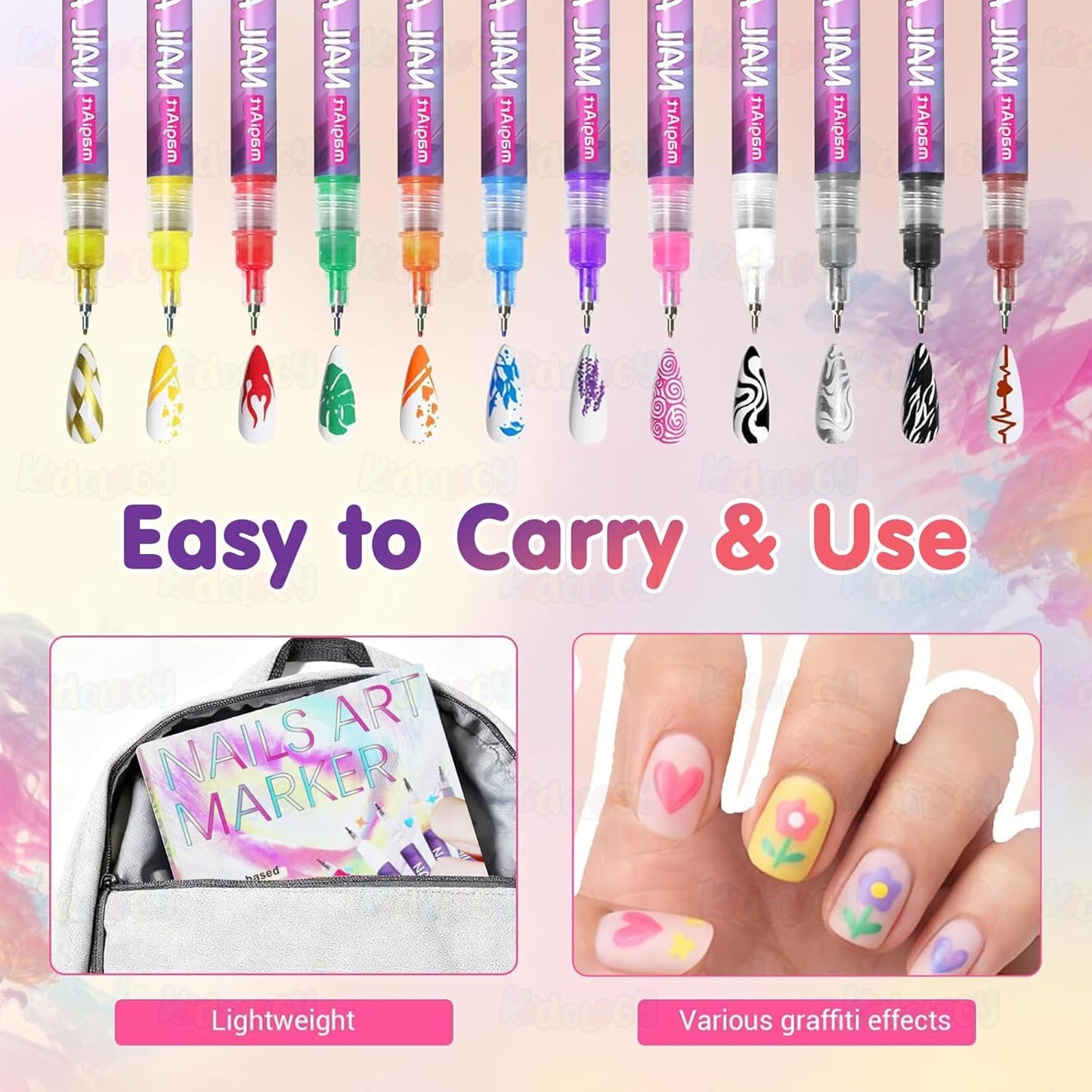 Colorful DIY Nail Art Pens