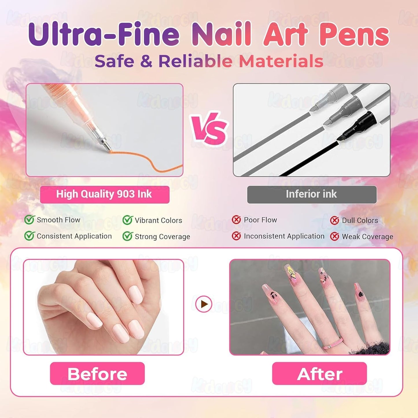 Colorful DIY Nail Art Pens