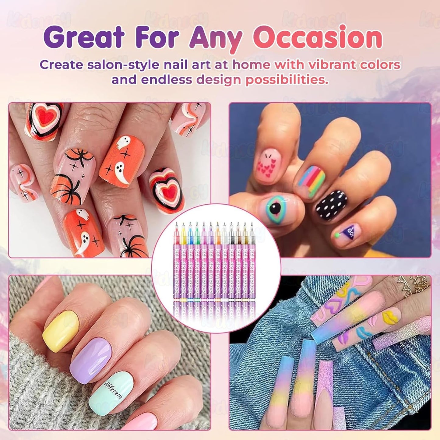 Colorful DIY Nail Art Pens